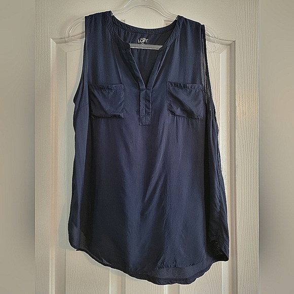 LOFT Tops - LOFT Navy Blue sleeveless top